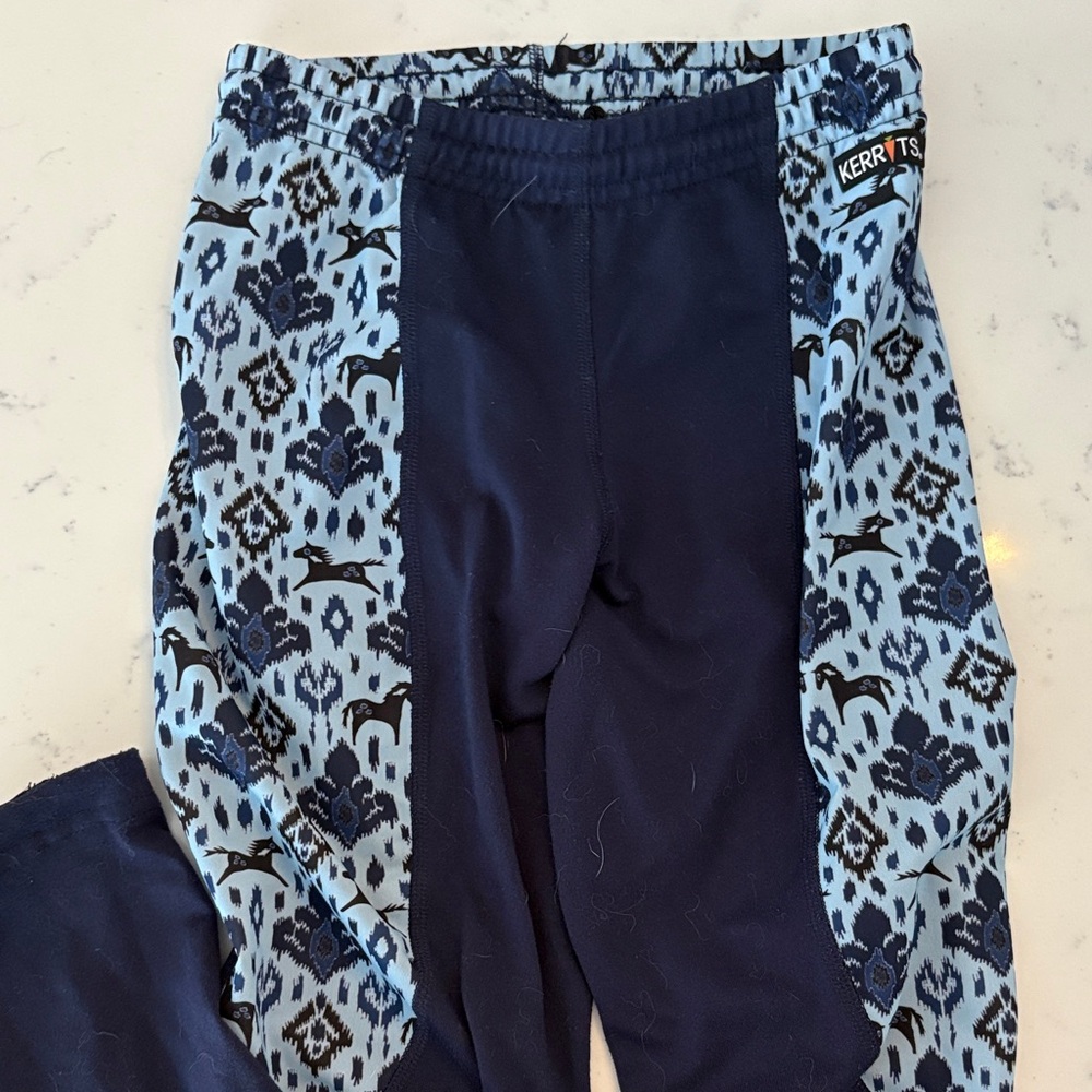 Kerrits Kids' Navy and Patterned Leggings